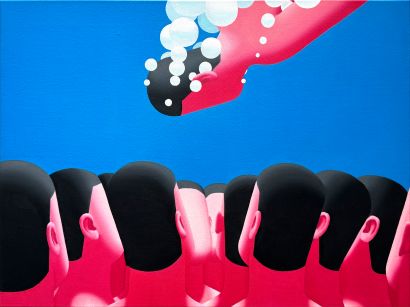 Is It You, Is It Me, and him/her---- The Outsider - a Paint Artowrk by Qiang Wu